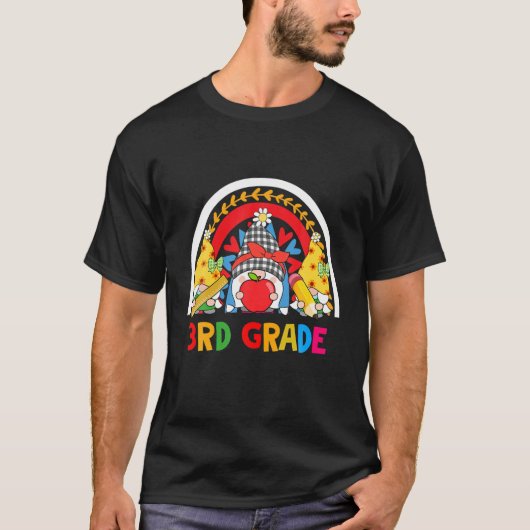 3等級格言新学期おもしろい先生スタッド Tシャツ (正面)