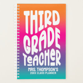 3級先生カラフル グラデーション プランナー手帳