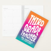 3級先生カラフル グラデーション プランナー手帳 (ディスプレー)