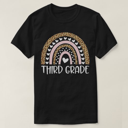3級先生レオパード虹3級テアック Tシャツ (デザイン正面)
