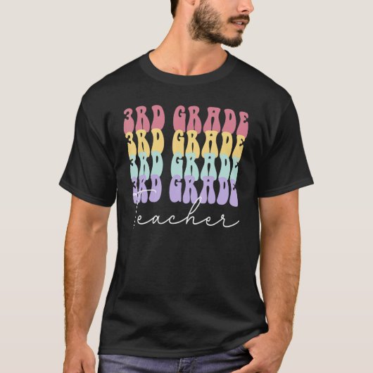 3級先生レトロGroovy 3級教えズ Tシャツ (正面)