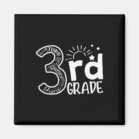 3級先生分隊・3級Bに進級 マグネット (正面)