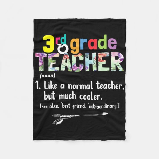 3級先生新学期ギフト3級Te フリースブランケット (正面)
