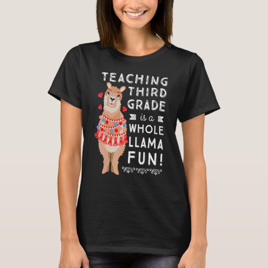 3級先生鑑賞全ラマおもしろい Tシャツ (正面)