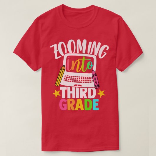 3級3級ティーチへのズーム新学期 Tシャツ (デザイン正面)