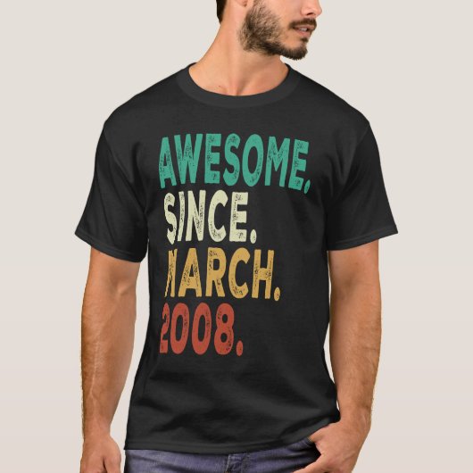 3素晴らし月20日から15誕生日15歳 Tシャツ (正面)