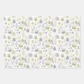 3素朴のクリスマスラッピング紙シート ラッピングペーパーシート (正面3)