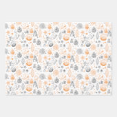 3素朴のクリスマスラッピング紙シート ラッピングペーパーシート (正面2)