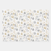 3素朴のクリスマスラッピング紙シート ラッピングペーパーシート (正面)