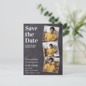 3素朴フォト石板卒業日退会 案内ポストカード (スタンド正面)