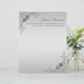 #3紫華美銀フローラ渦巻きレターヘッド レターヘッド (スタンド正面)