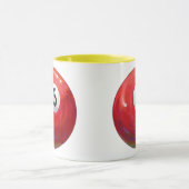 3絵を描プールボールパターン マグカップ (中央)