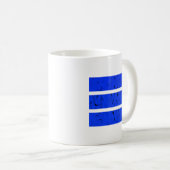 3線カッコいい記号 |均一性と調和 カラフル コーヒーマグカップ (正面右)