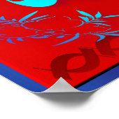 3羽と孔雀のポスター ポスター (角)