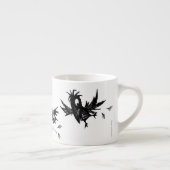 3羽のおもしろいで黒いカラス エスプレッソカップ (右)