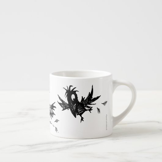 3羽のおもしろいで黒いカラス エスプレッソカップ (右)