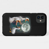 3羽のアヒルが月に吠える 珍妙なペキンダック Case-Mate iPhoneケース (裏面(横))