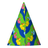 3羽のアヒルはパーティーの帽子を壁紙を張ります パーティーハット (裏面)