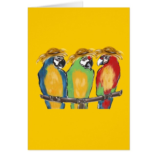 3羽のインコ (正面)