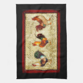 3羽のオンドリ キッチンタオル (縦)