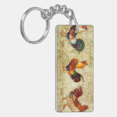 3羽のオンドリ キーホルダー (正面左)