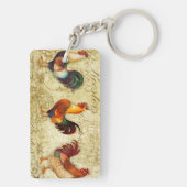 3羽のオンドリ キーホルダー (裏面)