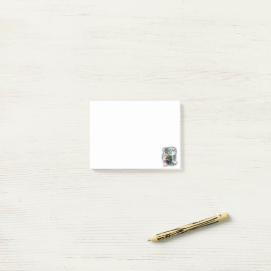 3羽のカモが月面におもしろい吠え風変わりる呪われたカモ ポストイット (デスク上)