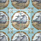 3羽のカモメ ファブリック (タイル)