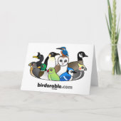 3羽のクリスマスの鳴き鳥(米国) シーズンカード (裏面)