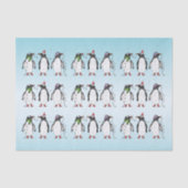 3羽のクリスマスペンギンのイラスト 薄葉紙 (正面)