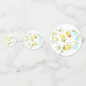 3羽のハチのベビーシャワーの家族に間もなく  コンフェッティ (正面)