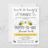 3羽のハチをテーマにしたベビーシャワー招待状 招待状 (正面)