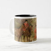 3羽のハトの会合 ツートーンマグカップ (正面左)