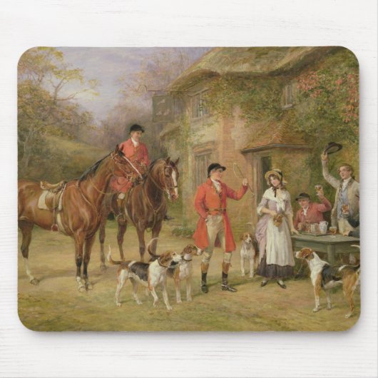 3羽のハトの会合 マウスパッド (正面)