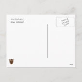 3羽のフクロウのクリスマスの郵便はがき シーズンポストカード (裏面)