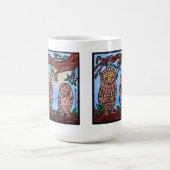 3羽のフクロウのマグ コーヒーマグカップ (中央)