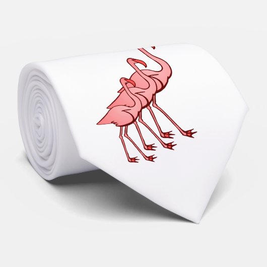 3羽のフラミンゴ ネクタイ (ロール)