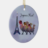 3羽のフランスのな雌鶏のオーナメント セラミックオーナメント (右)