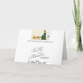 3羽のフランスのな雌鶏(緑の服) シーズンカード (裏面)