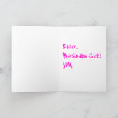 3羽のマシュマロのひよこ及び1匹の空腹な子ネコ シーズンカード (内部)