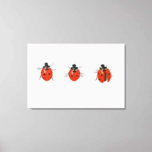 3羽のレディバード2013 キャンバスプリント (正面)