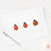 3羽のレディバード2013 長方形シール (封筒)