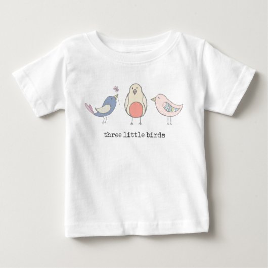 3羽の小さい鳥のティー ベビーTシャツ (正面)