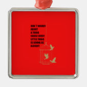 3羽の小さい鳥 メタルオーナメント (正面)