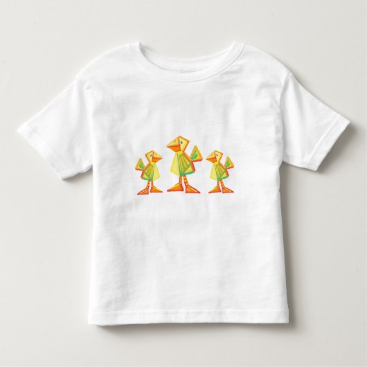 3羽の小さなアヒル トドラーTシャツ (正面)