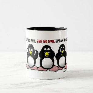3羽の賢いペンギン ツートーンマグカップ