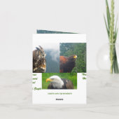 3羽の鳥のすべての行事のメッセージカード カード (裏面)