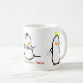 3羽の鳥のマグ-人々問題のペンギン コーヒーマグカップ (正面右)