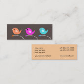 3羽の鳥の名刺 スキニー名刺 (正面/裏面)