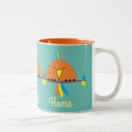 3羽の鳥の家のつぶやきホーム ツートーンマグカップ (右)